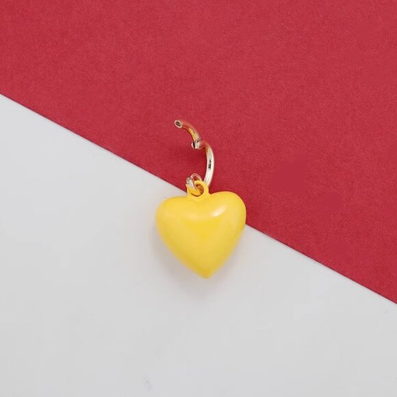 Roxanne Assoulin The Happy Charm x Andiamo Link Bracelet Yellow Puffy Heart - Picture 3 of 3
